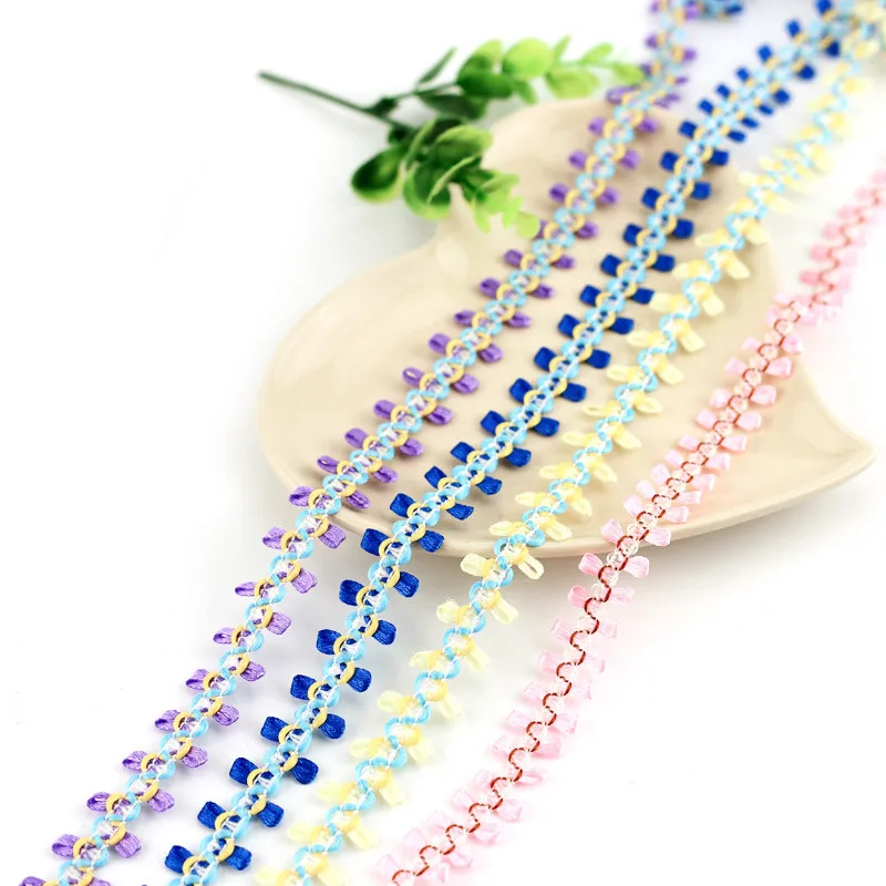 Fine Braided Colorful Centipede with Lace Ribbon Handbag Hat Hairpin Applique Necklace Bracelet Ornaments Bow Making Materials