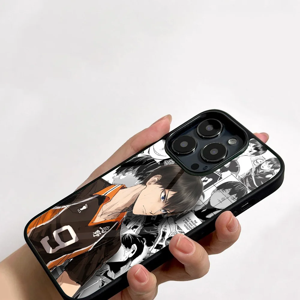 Haikyuu Tobio Kageyama Phone Case For IPhone 11 12 13 14 15 16 Plus Pro Max Mirror Acrylic PC TPU Cover