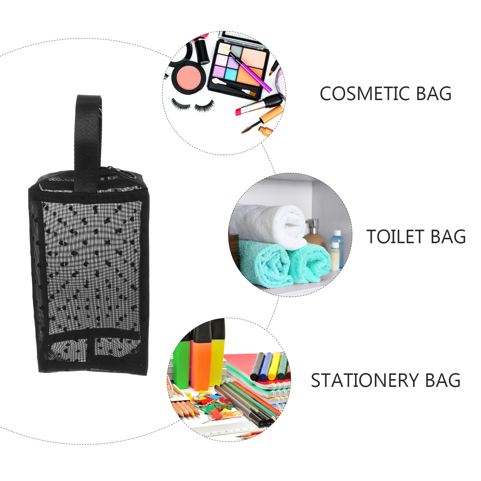 

1Pcs Makeup Bag Portable Storage Bag Travel Toiletry Pouch for Women Lightweight Organizer for Camping Travel