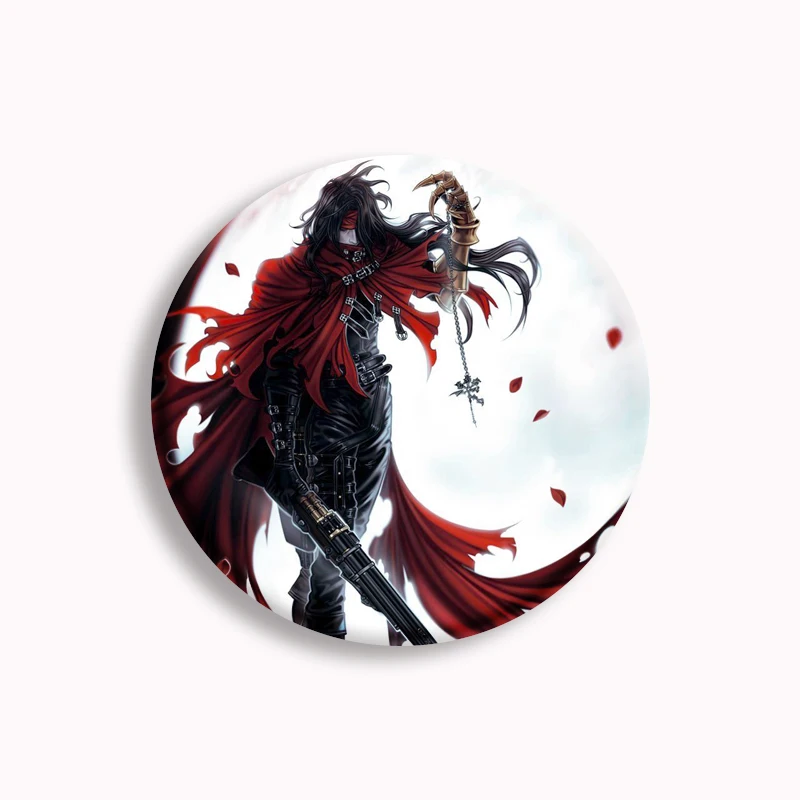Jogo ff7 vincent valentine anime dirge de cerberus botão pino jogo