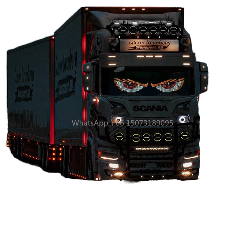 

High Quality 5V USB LED Display Board 2064 New Winking Eyes Demon Blinking Hard Screen Panel Lighting Accessories for Cars