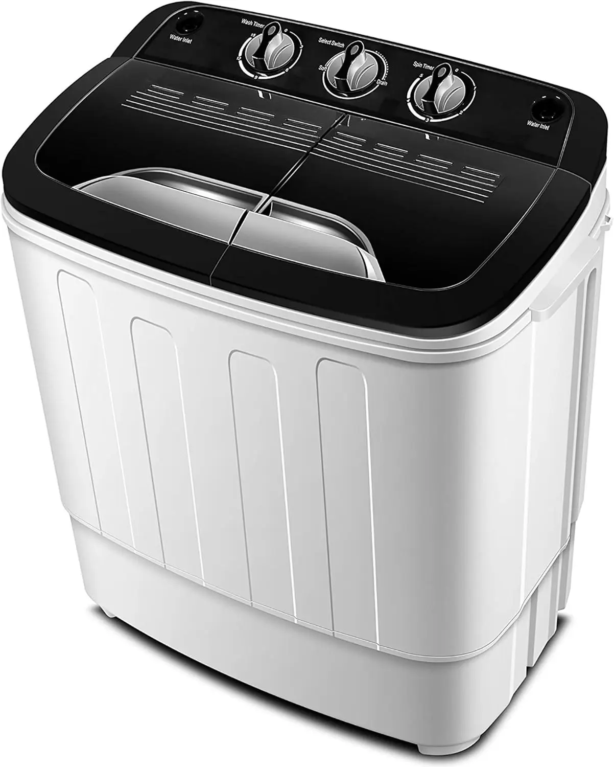 Washing Machine TG23 - Twin Tub Washer Machine with 7.9lbs Wash and 4.4lbs Spin Cycle Compartments by Think Gizmos