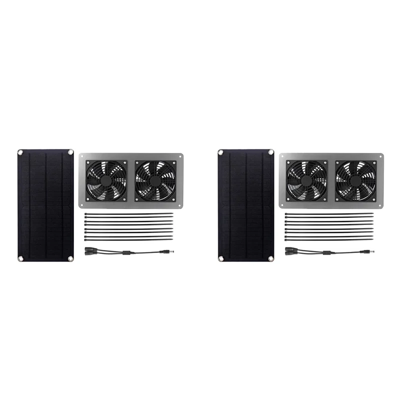 

FAST-2X 10 Вт 12 В солнечная панель вытяжной вентилятор вытяжка для улицы собака куриный домик теплица водонепроницаемая солнечная панель B