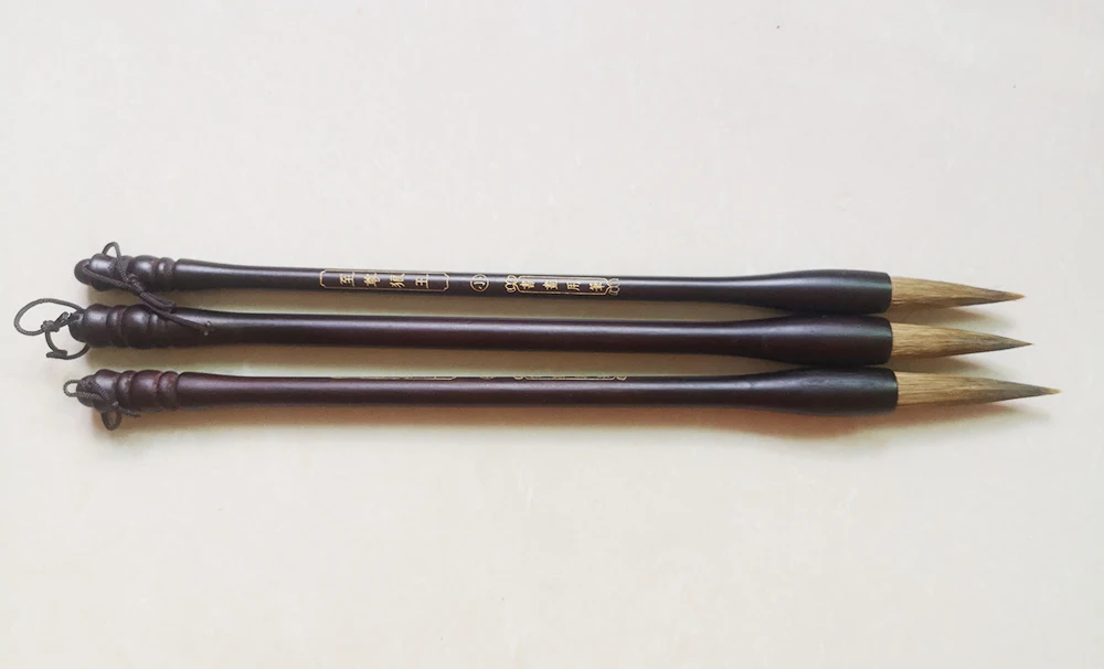 3pcs/lot Chinese Calligraphy Painting Brush Weasel Writing Mao Bi