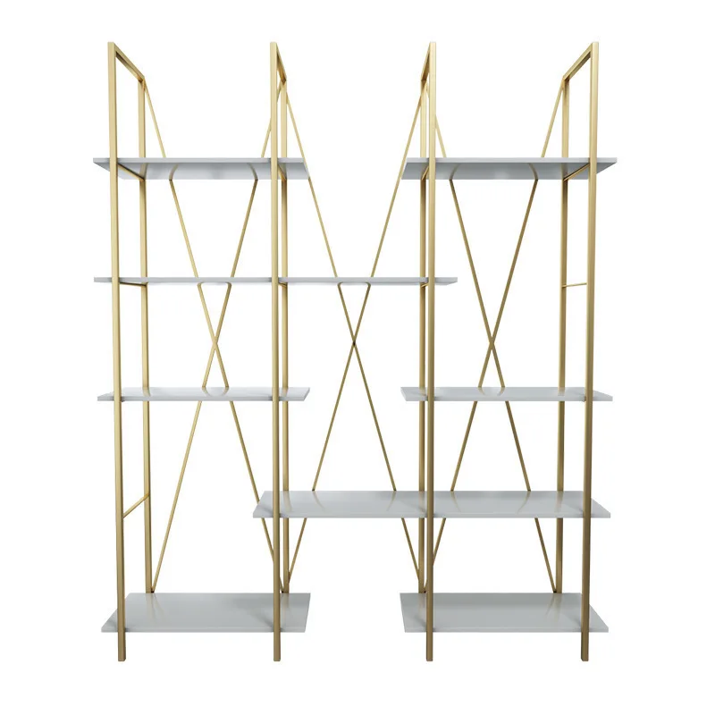 

Nordic wrought iron clothing store bookshelf shelf home multi-layer display shelf Internet celebrity leisure store multi-layer s