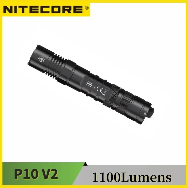 NITECORE P10 V2 Vision Powerful Upgrade Flashlight XP-L2 V6 White Light max 1100 Lumen beam throw 201 m Outdoor Sports Torch