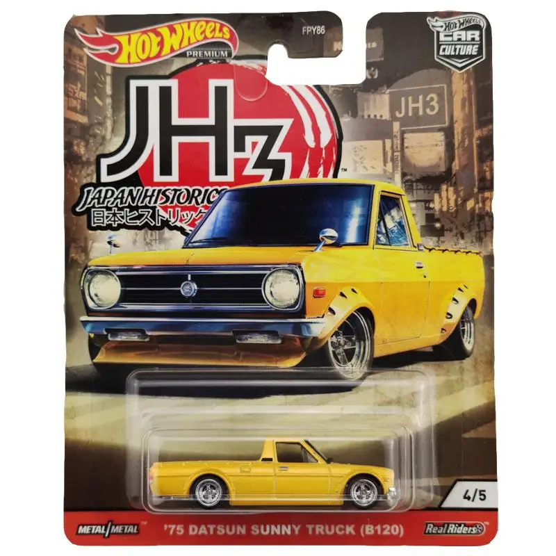 Hot Wheels 1/64 Car Culture  75 DATSUN SUNNY TRUCK B120  Collector Edition Real Riders Metal Diecast Model Car FPY86