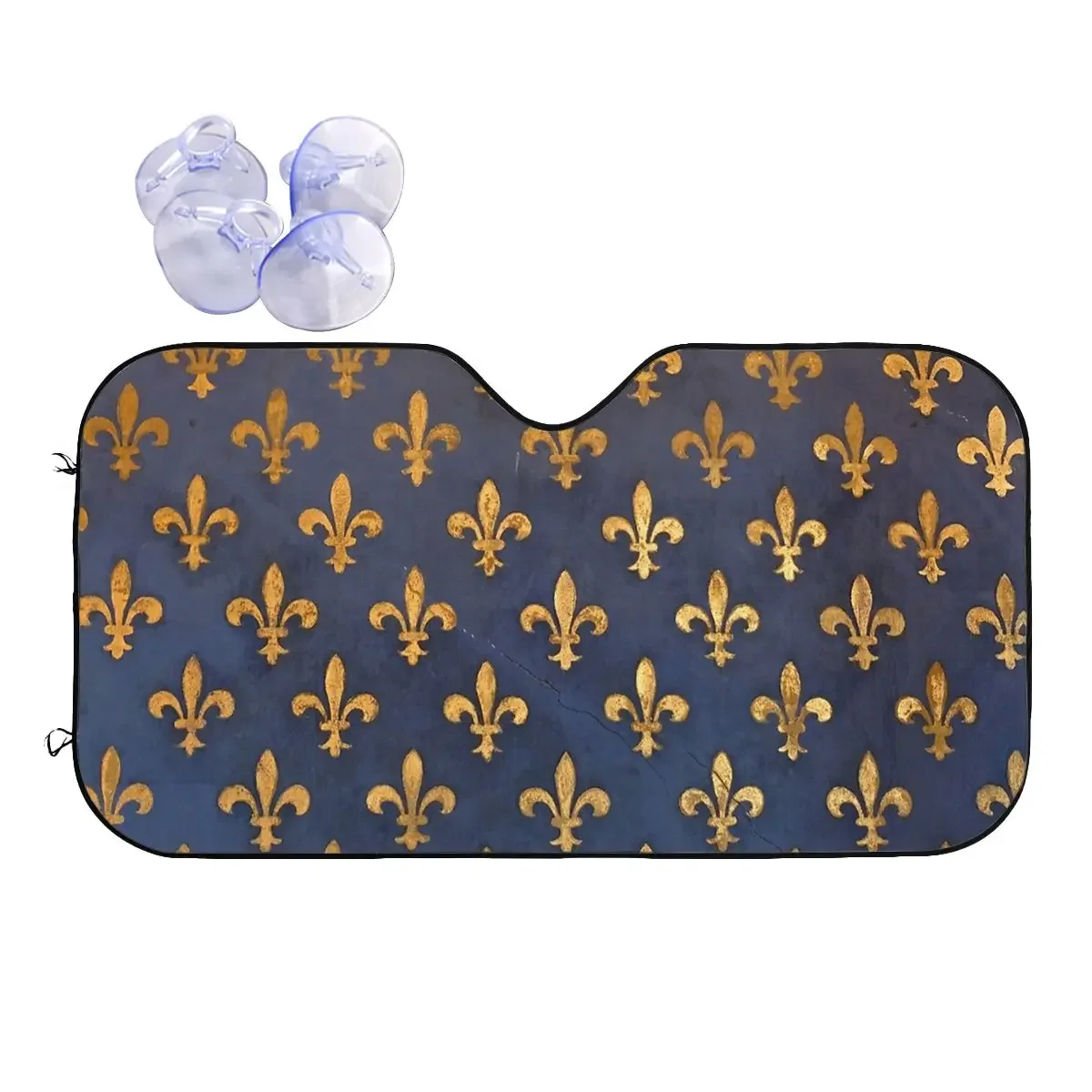 Florence Sunshade Windscreen Fleur De Lis Lily Flower Symbol Flag Polyester Car Front Window Visor Sun Visor Solar Protect