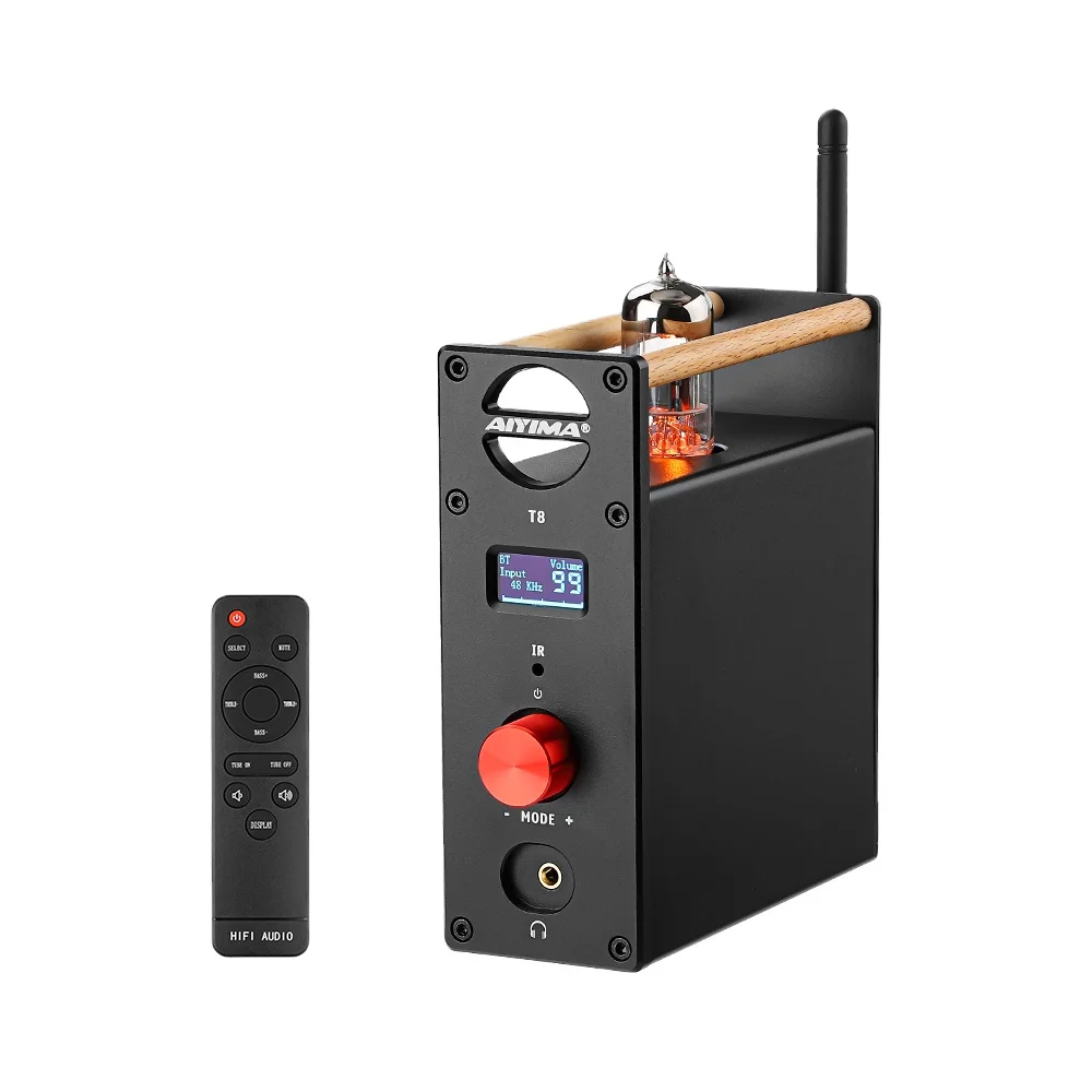 T8 BT 5.0 APTX OPA1656 Tubo 6N3 Preamplificatore Audio Stereo Preamplificatore Cuffie Preamplificatore DAC Altoparlanti Amplificatore Casa