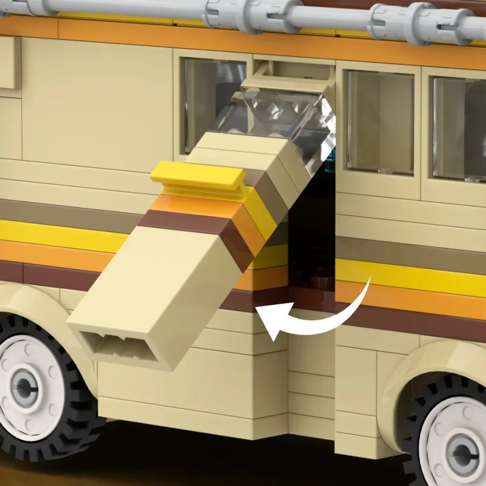 360Pcs Film MOC Breaking Bad RV Bus Auto Modell Bausteine Edacational Ziegel Spielzeug für Kinder Geburtstag Geschenk – Detail 12
