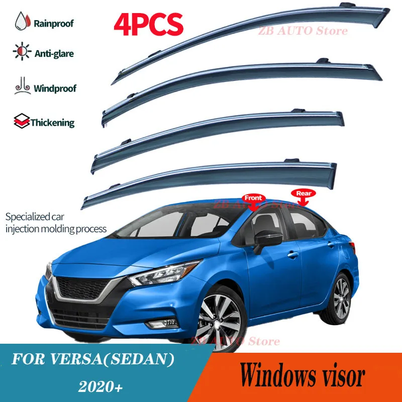 For 2022+NISSAN Versa  Window visors  Rain water prevention; Covering the sunlight; Anti fog; Snow prevention