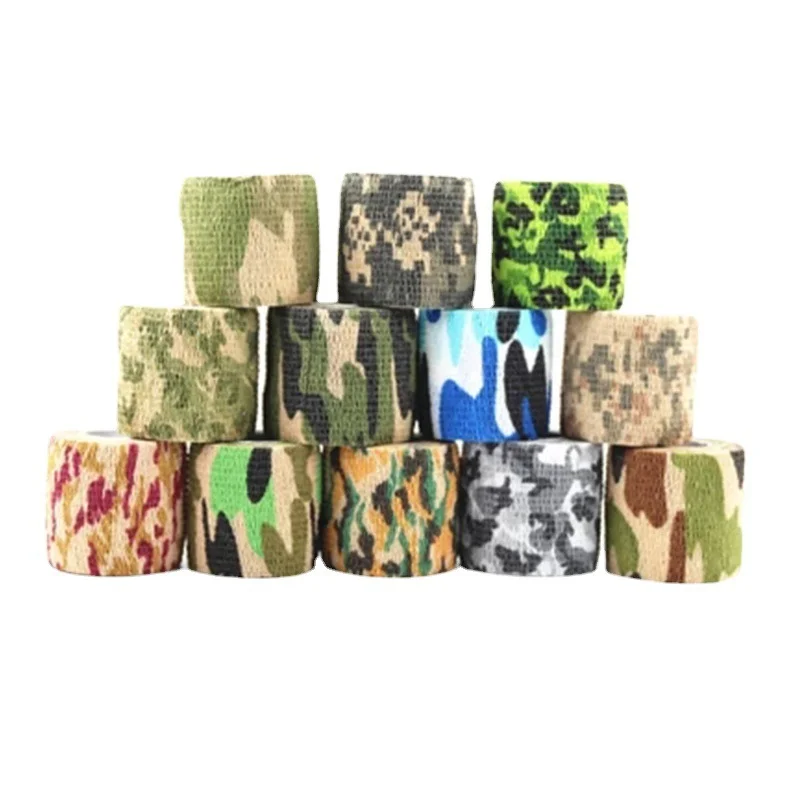 Fita camuflagem elástica auto-adesiva, 1 rolo, 5cm x 4,5 m, sem tecido, gesso