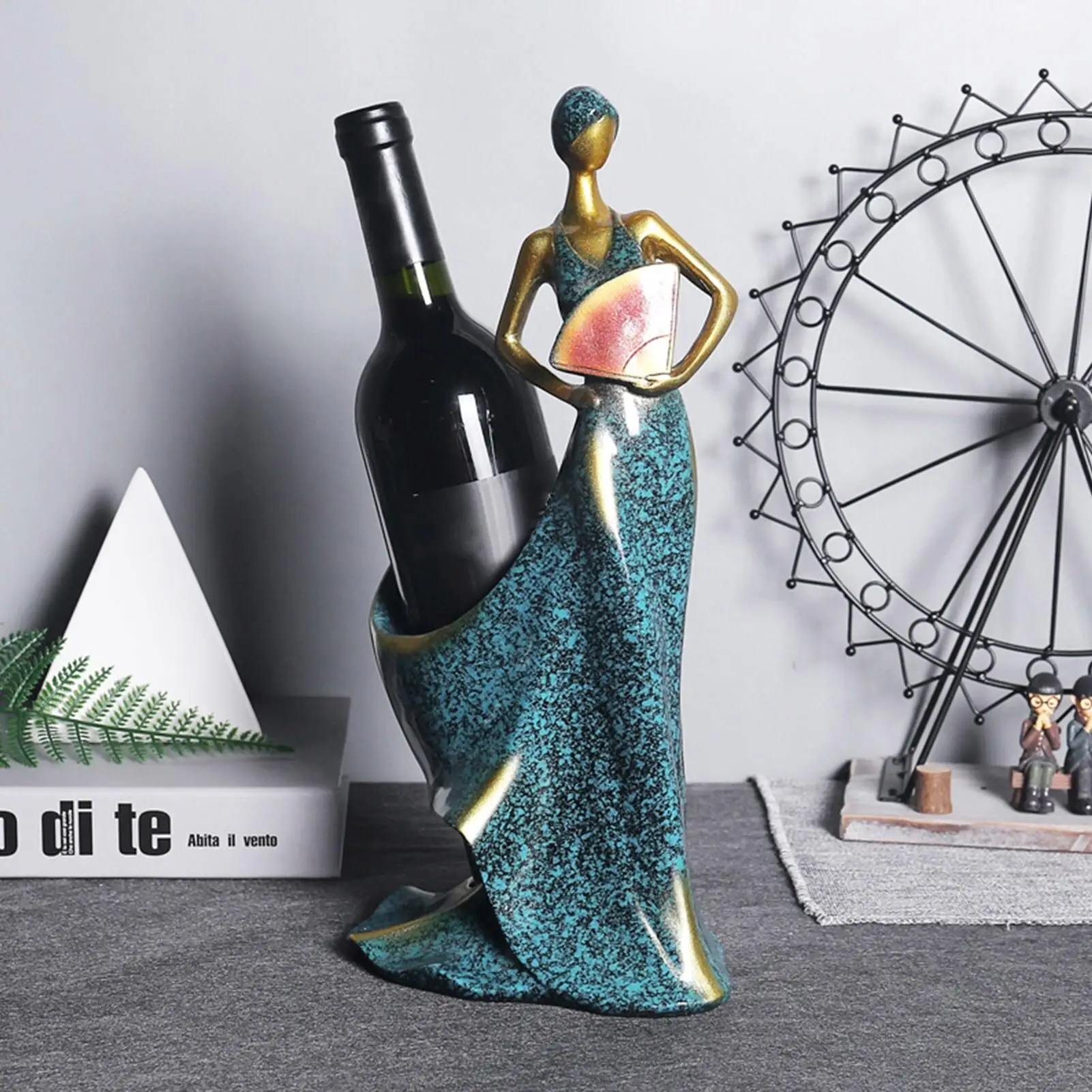 Porte-bouteille et porte-bouteille en forme de figurine, pour comptoir de bar, décoration d'intérieur