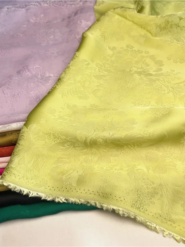 

Pure Cotton Silk Sensation Drapey Wide Leg Pants Fabric Floral Print Acetate een Satin Material for DIY Home Crt