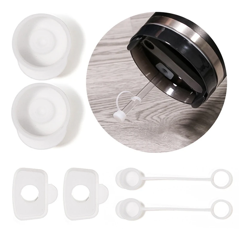 

2Pcs Silicone Spill Proof Stopper Set Compatible For Water Cup Tumbler Water Cup Anti Leakage Accessories
