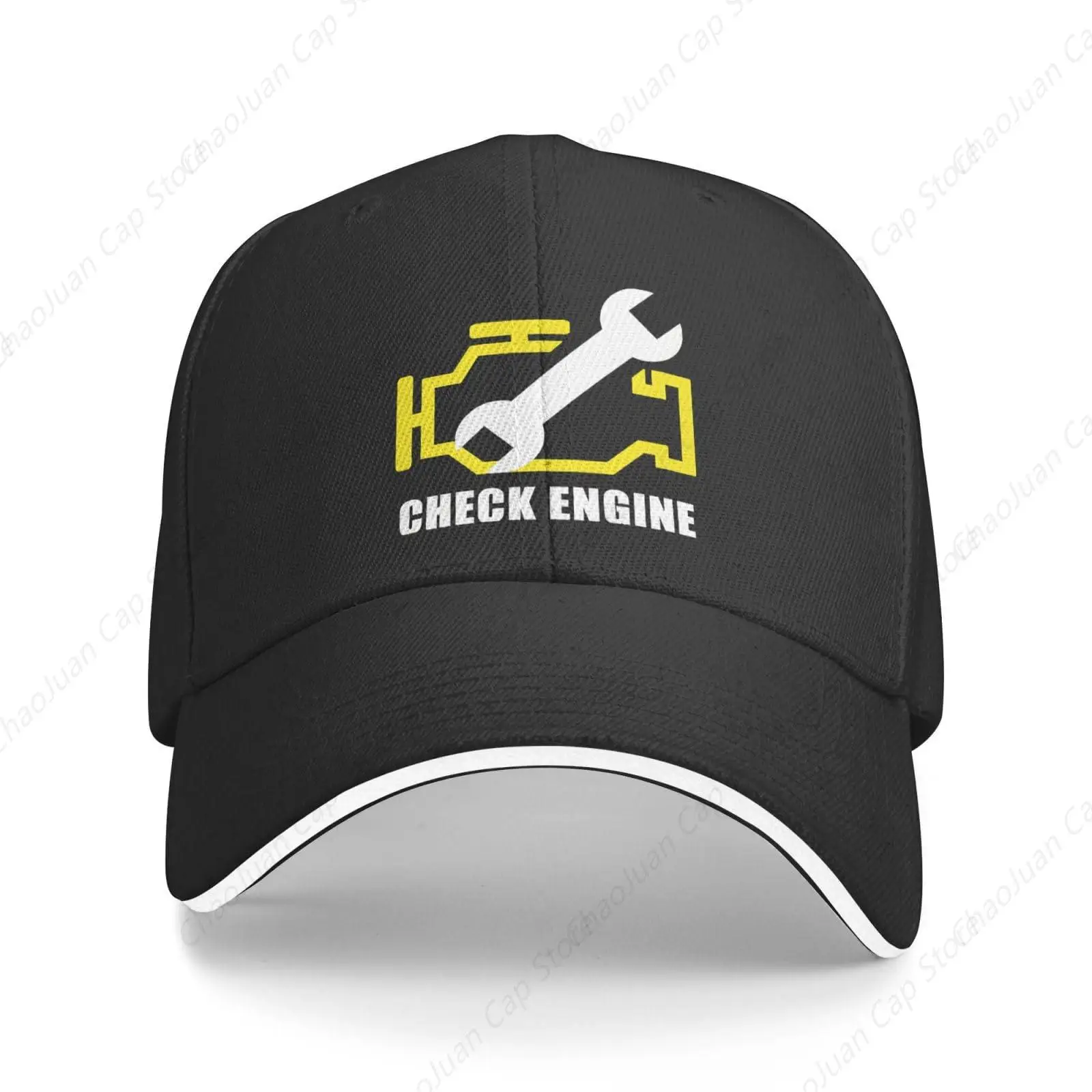 

Check Engine Light Mechanic Auto Repair Casual Baseball Cap, Casquette Black