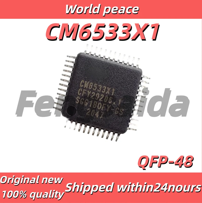 5PCS/100% Brand new original CM6533X1 CM6533 QFP48 package audio chip