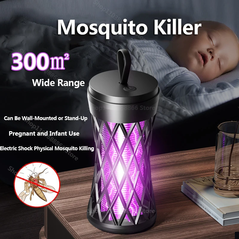 Mosquito Zapper Killer Lamp Outdoor Atmosphere Light Safe Electric Shock Bug Repellent for Home Use