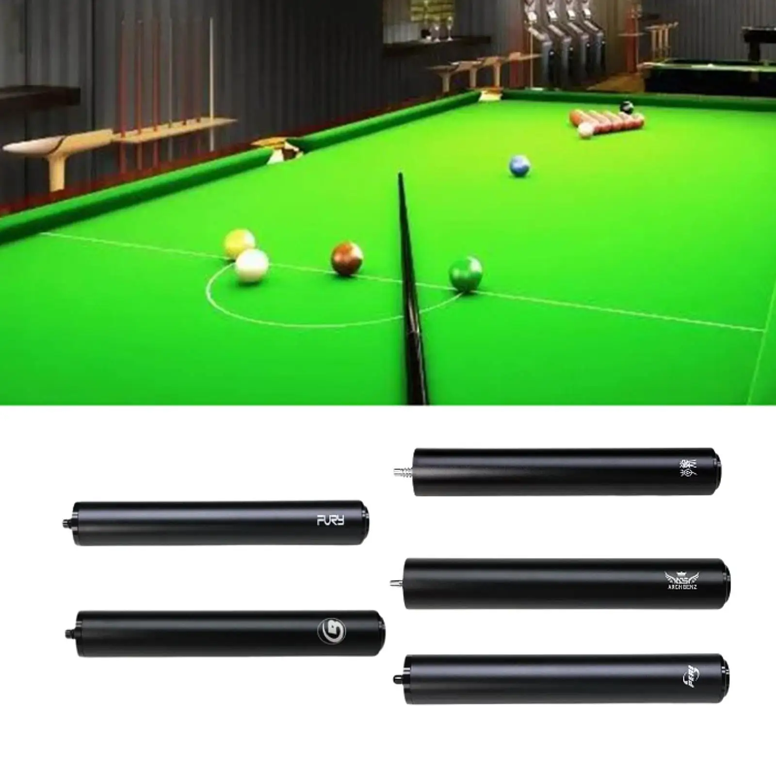 

Aluminum Alloy Pool Cue Extension Portable Billiard Cue Extender Accessory for Professional Game Play