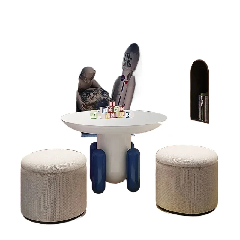 Solid wood table and chair combination, handmade table, kindergarten building block table