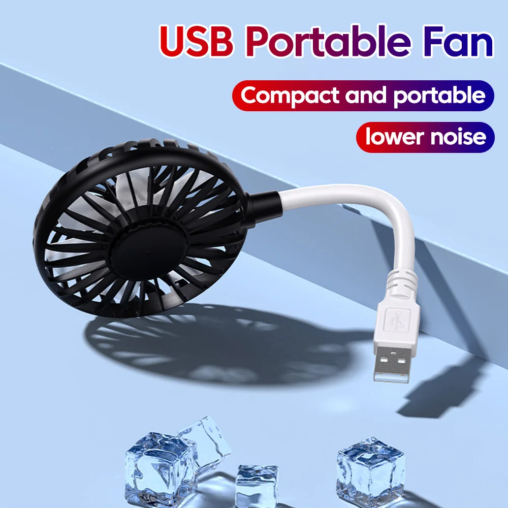 Portable Mini USB Fan Silent Rechargeable Small Desk Fan Strong Airflow Personal Cooling for Office Travel Home Outdoor ﻿ image 6