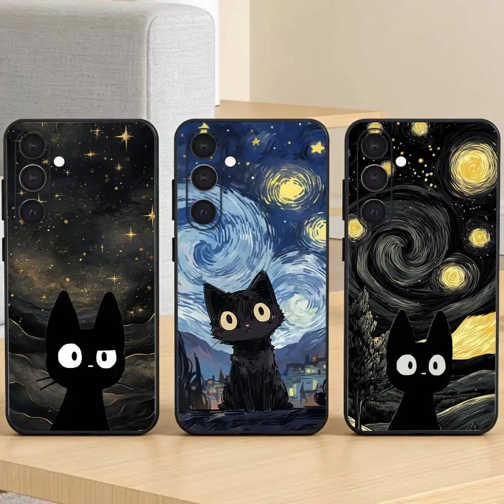 

Van Gogh Art Cute Phone Case For Samsung Galaxy A73,A72,A71,A70,A52,A51 Others Soft Black Cover
