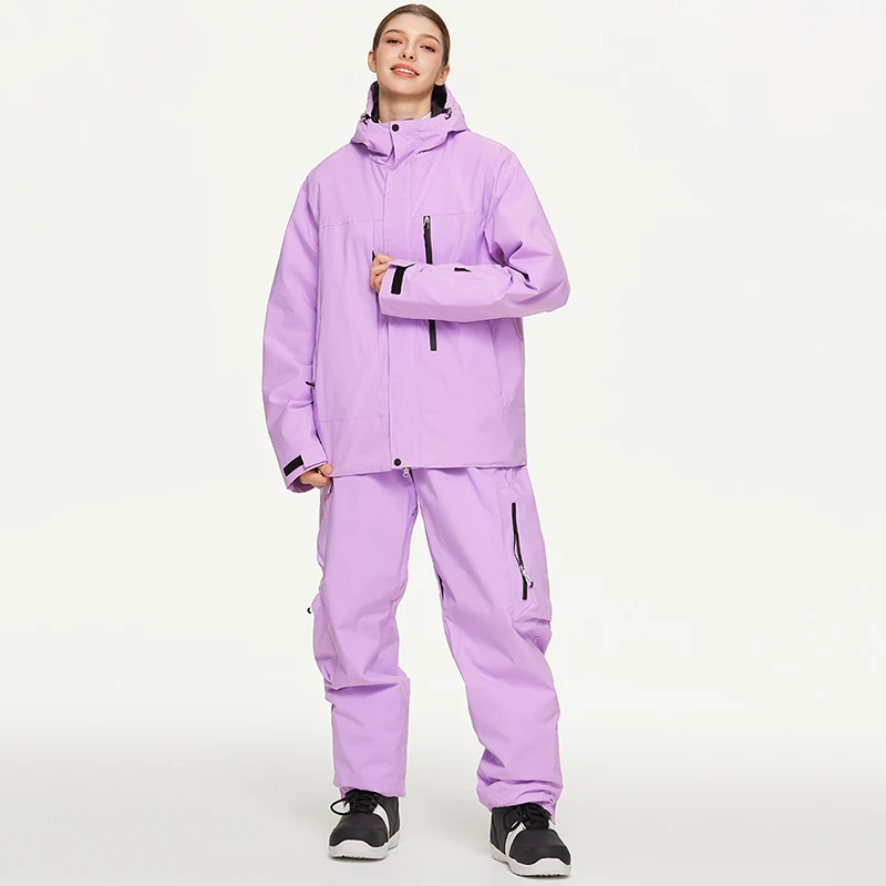 

Winter Hooded Jacket Pants Women Snow Suits Outdoor Sport Mountain Man Ski Sets Waterproof Snowboard Female Costumes Clothes