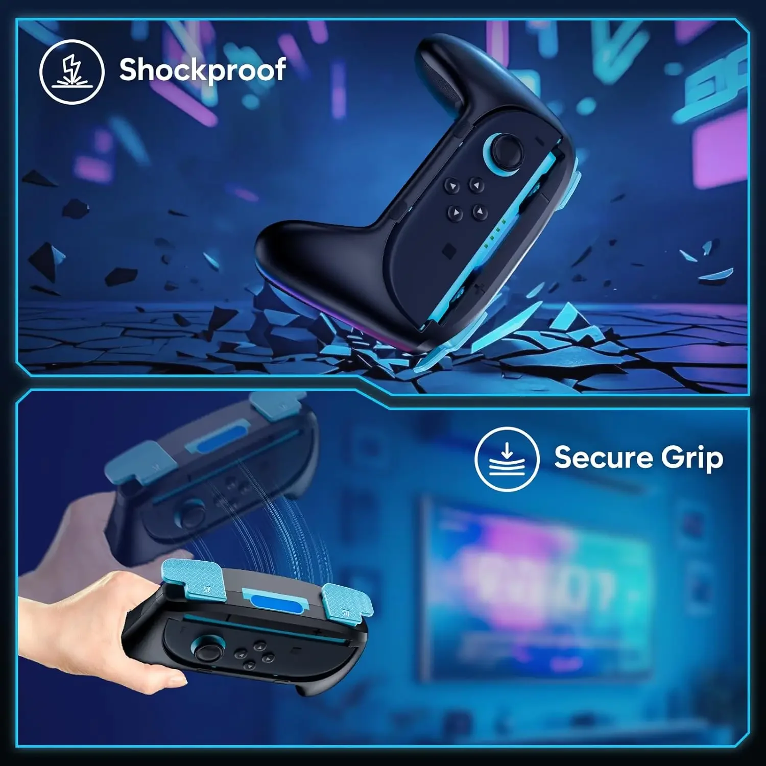 Nintendo Switch 2 용 2Pack 핸드 그립 Switch2 용 Joy-Con 왼쪽 오른쪽 게임 패드 세트 인체 공학적 핸들 어댑터 컨트롤러 액세서리