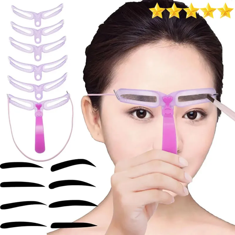 【Hot sales】Eyebrow Thrush Handheld Headwear Beginner Aid Three-dimensional Eyebrow Card