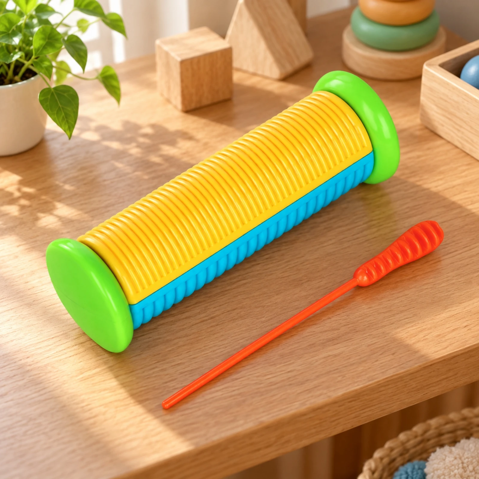 Croaking Frog Percussion Instrument Child-Friendly Frog-Shaped Tube Percussion Instrument Lightweight Compact for Children