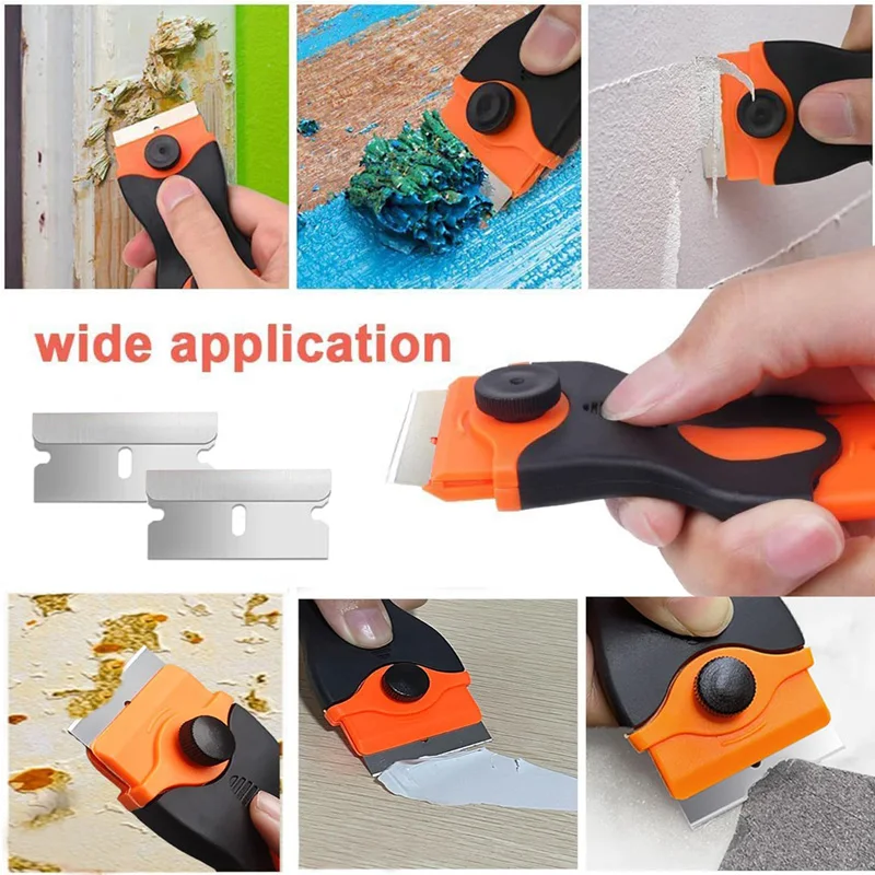 50-200PCS Single Edge Razor Blades Car Scraper Replacement Window Glass Paint Scraper Cleaning Tool Labels Sticker Remover