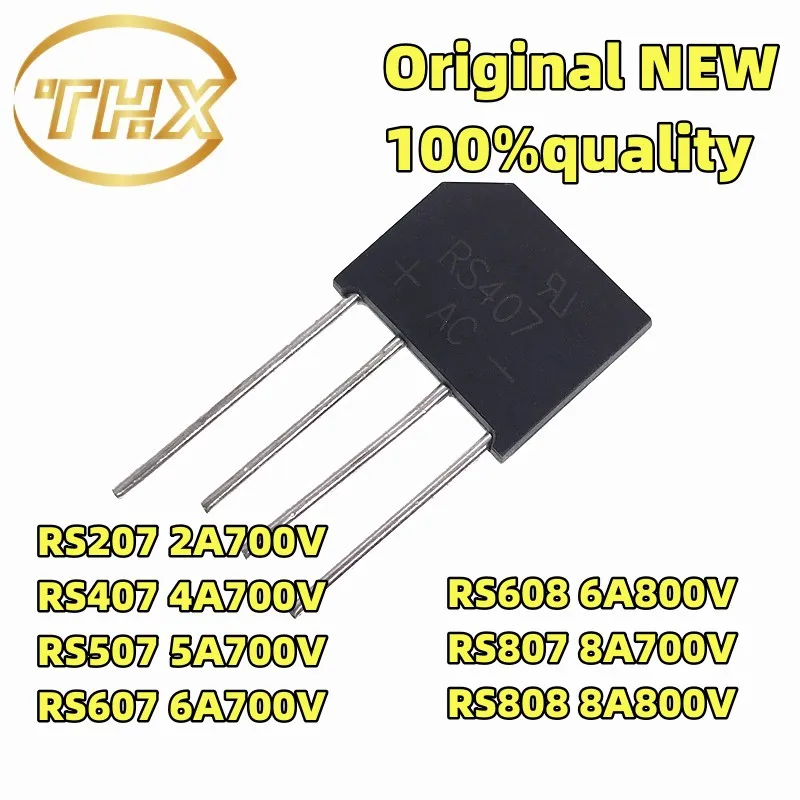 

10PCS Rectifier Bridge, RS207, RS407, RS507, RS607, RS608, RS807, RS808, 10Pièces
