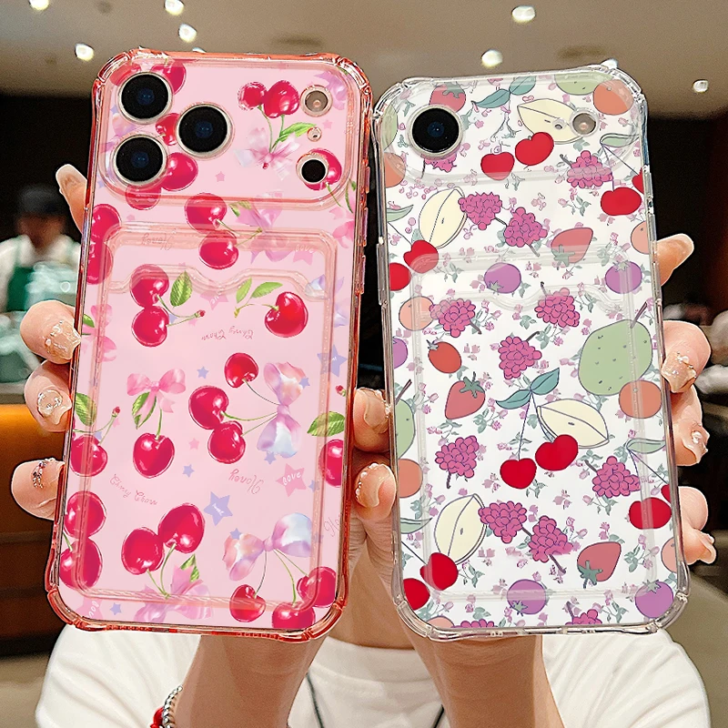 Phone Cases Cherry - Cherry Fruit Geprinte Siliconen Telefoonhoesje voor