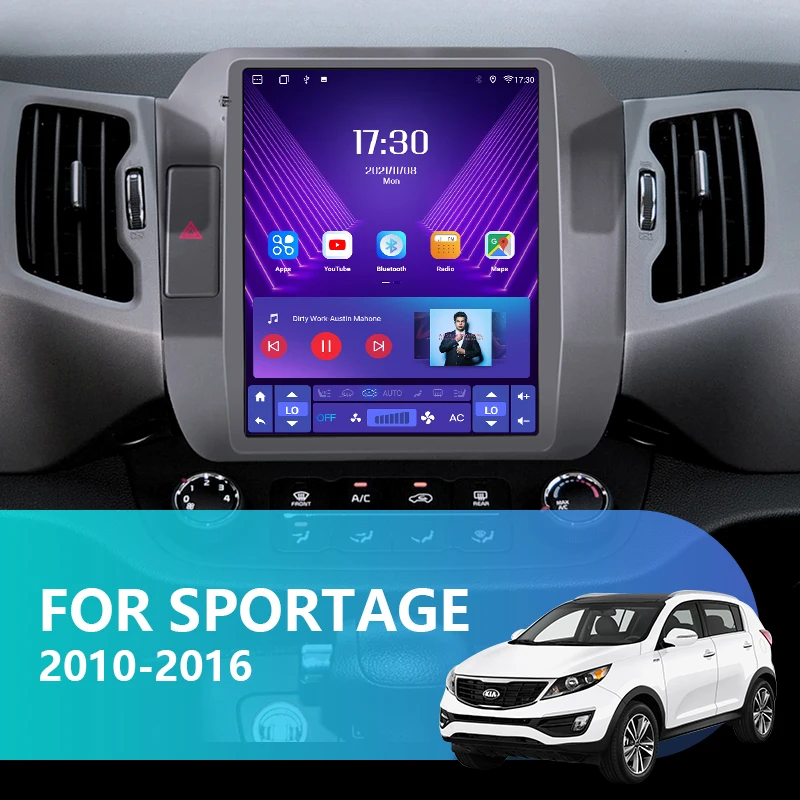 2 Din Android 12 Car Radio ForKIA Sportage 3 SL 2010 - 2016 Multimedia Video Player GPS 4G Carplay Auto Stereo QLED RDS DSP WIFI