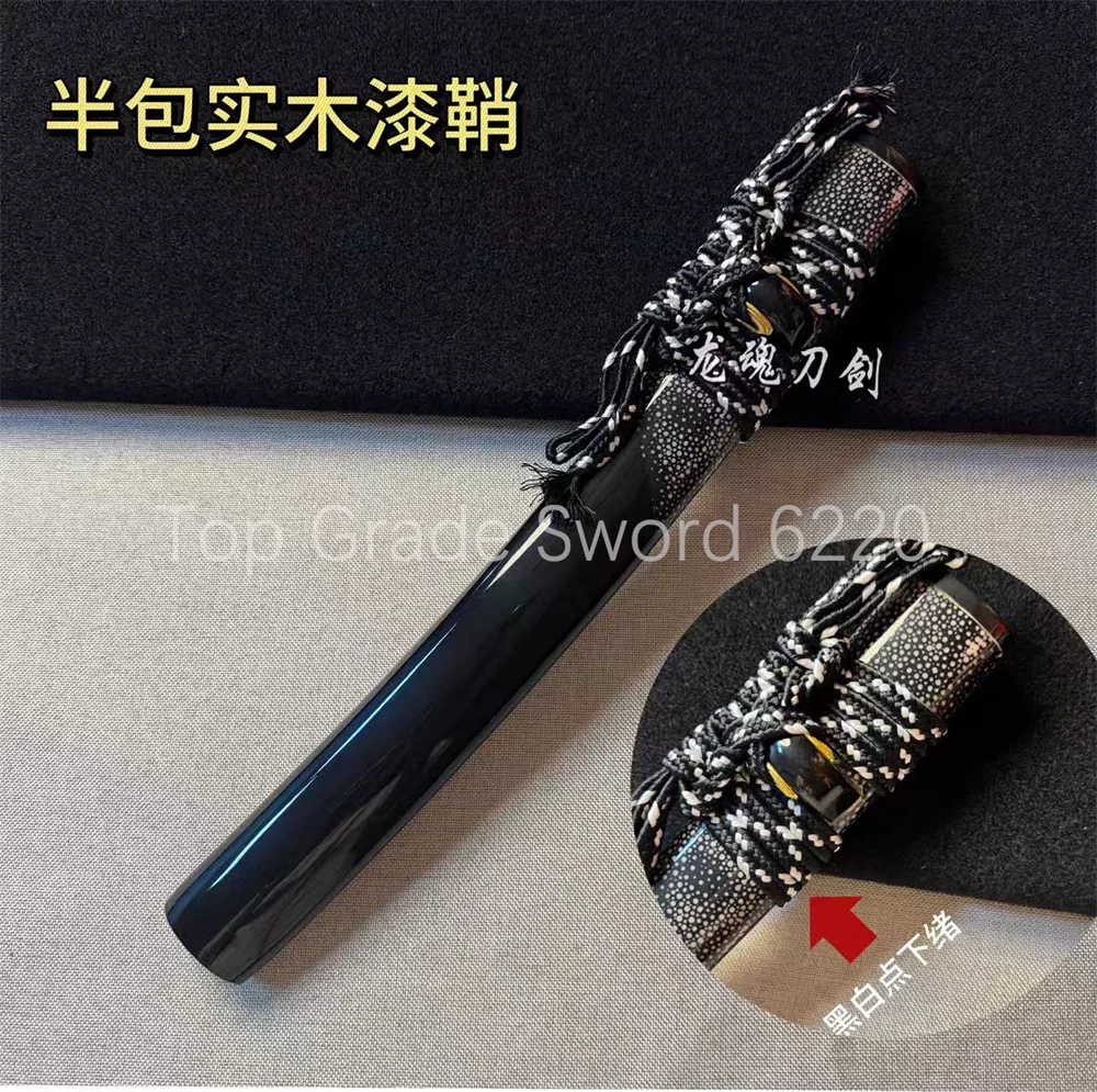 A Set Amazing Tsuka Handle Brass Tsuba Handguard Habaki Seppa Hardwood Sheath For Real Samurai Katana Tachi Sword Fitting Parts