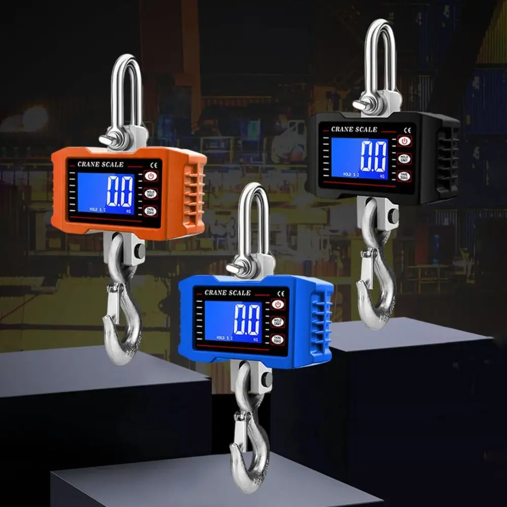 

1000kg Capacity Digital Hanging Scale LCD Backlight Aluminum Construction Heavy Duty Crane Scale High Precision Unit Change
