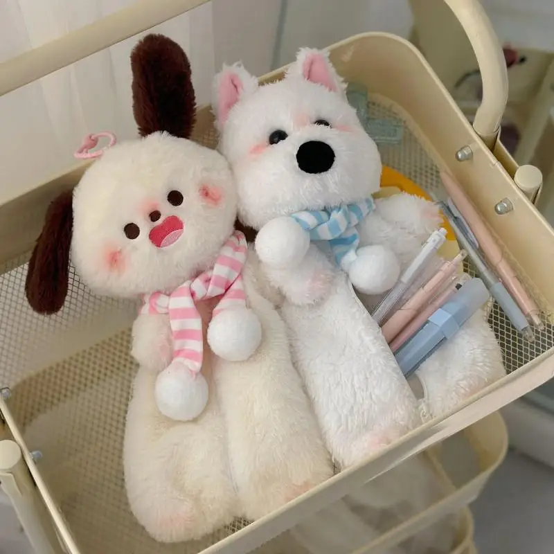 

Cute Kawaii Plush Animal Doll Bag Multifunctional Cartoon Plush Western Highland Dog Pencil Case Large Capacity Stationery Bag