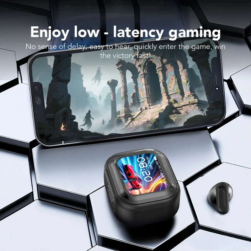 2026 New Ne200 Country 134  Translate Full Color Touch Screen TWS Earbuds - ANC Noise Cancelling Wireless Headphones