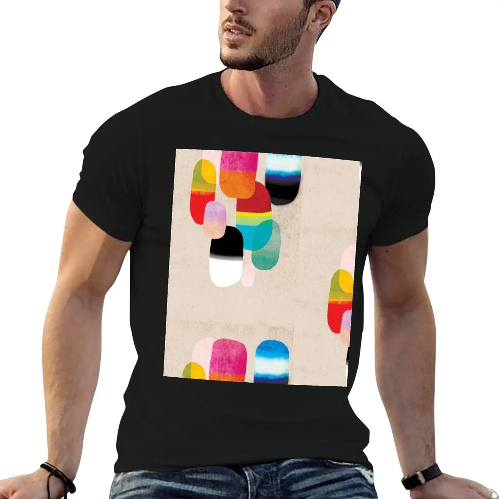 Pills Art T-Shirt vintage t shirts street wear vintage anime shirt anime compression shirt men