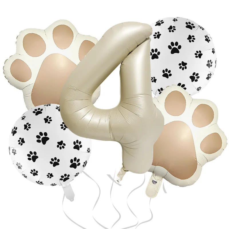 مجموعة بالونات مطبوعة بمخالب الحيوانات الأليفة مقاس 32 بوصة لحفلات أعياد الميلاد وحفلات الصور على شكل حيوانات وحفلات أعياد الميلاد والجرو