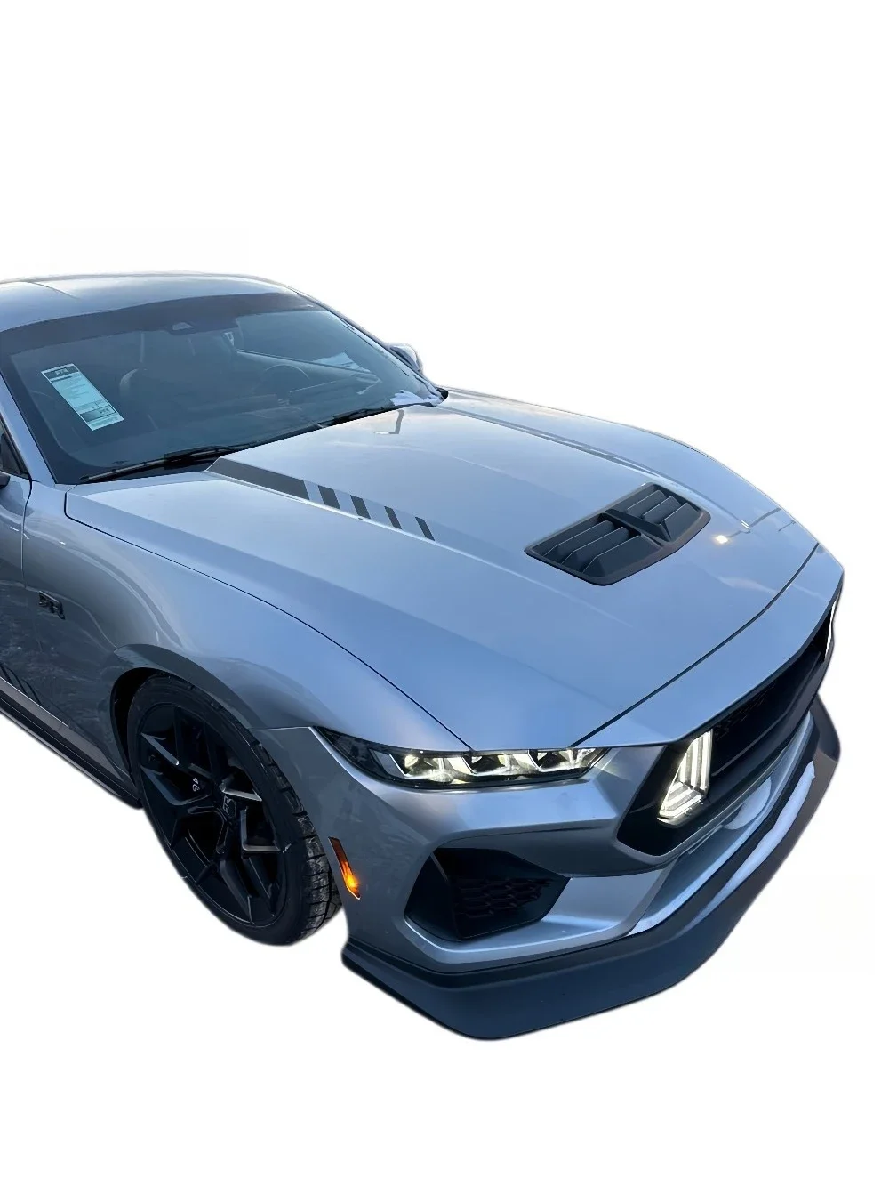 S650 Style Carbon Fiber Engine Hood Screws for 2024-2025 Mustang Lightweight Body Kit Screw-On Black 1 Year Warranty 4
