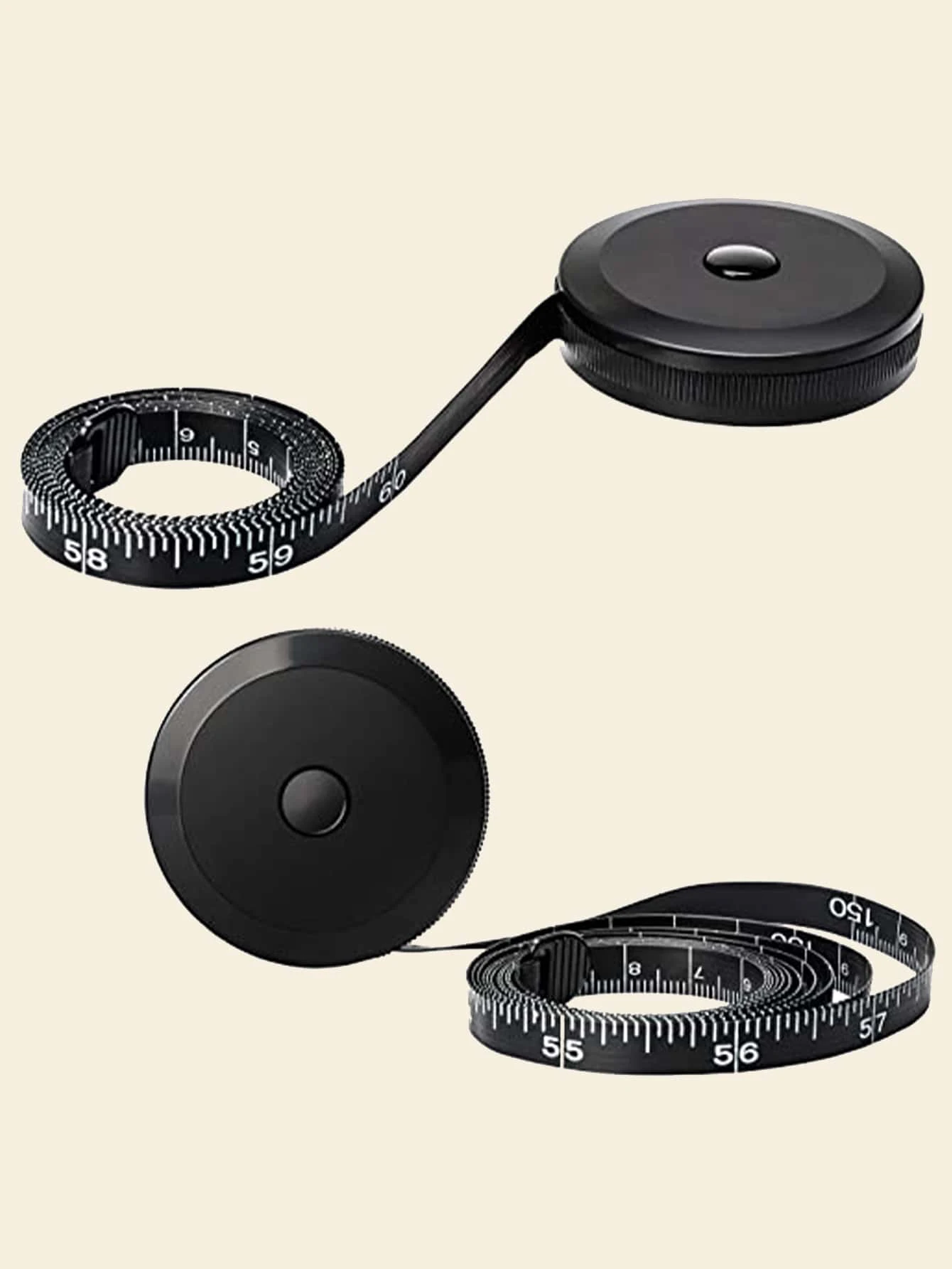 1pc- Mini Black Portable Small Tape Measure Gift Tape Measure Mini Tape Automatic Retractable Plastic Tape Measure