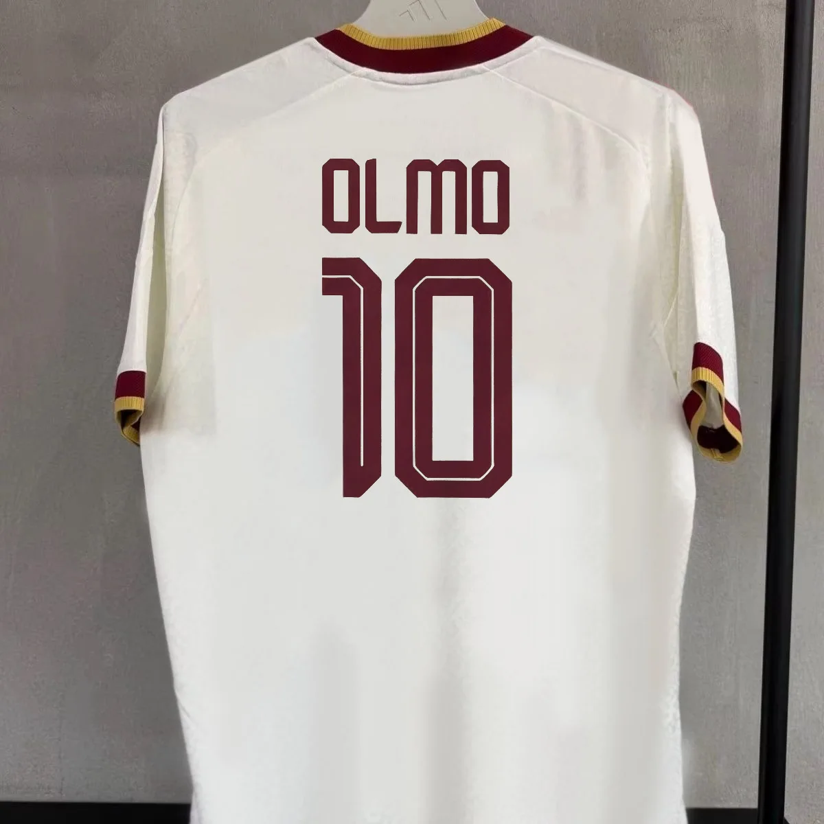 Camiseta fútbol estilo Selección Española Visitante Blanca manga corta poliéster transpirable unisex Fashionable  casual style