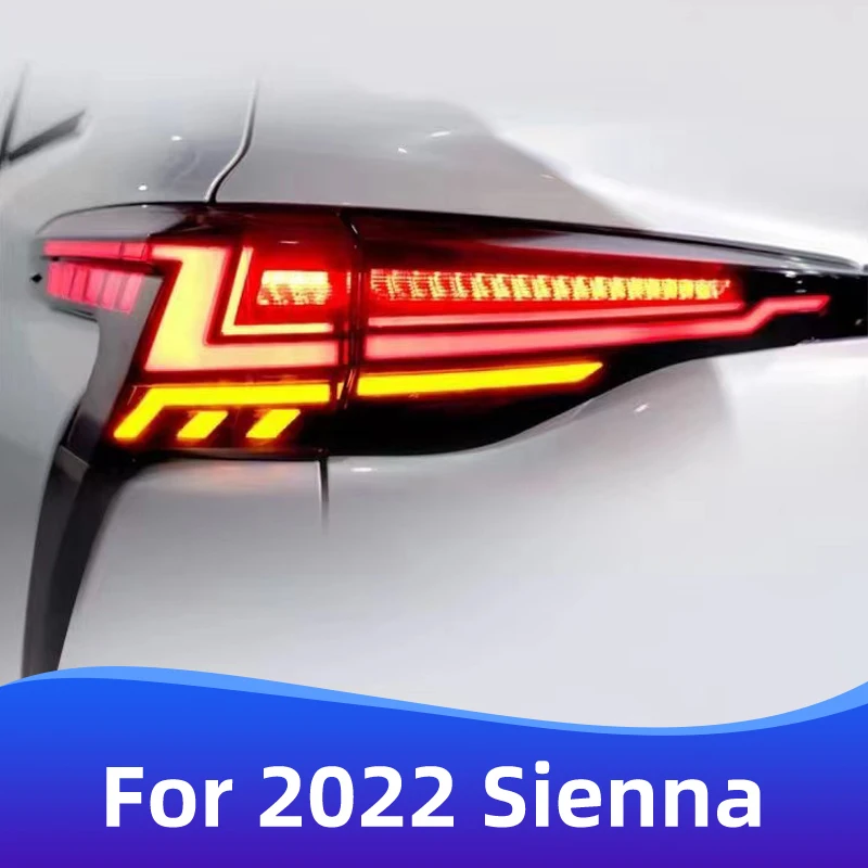 

For 2022 Toyota Sienna Taillight Assembly Modification Upgrade Full LED Dynamic Through Streamer Turning Rear Taillight