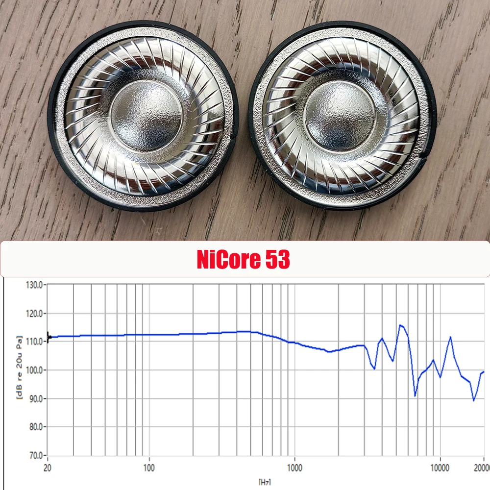 ELFINEAR NiCore 53 53mm Hi-Fi Kopfhörertreiber 64Ω Nickel-beschichtete Membran Sandgestrahlte Kuppel 20,4mm CCAW Schwingspule – Detail 1