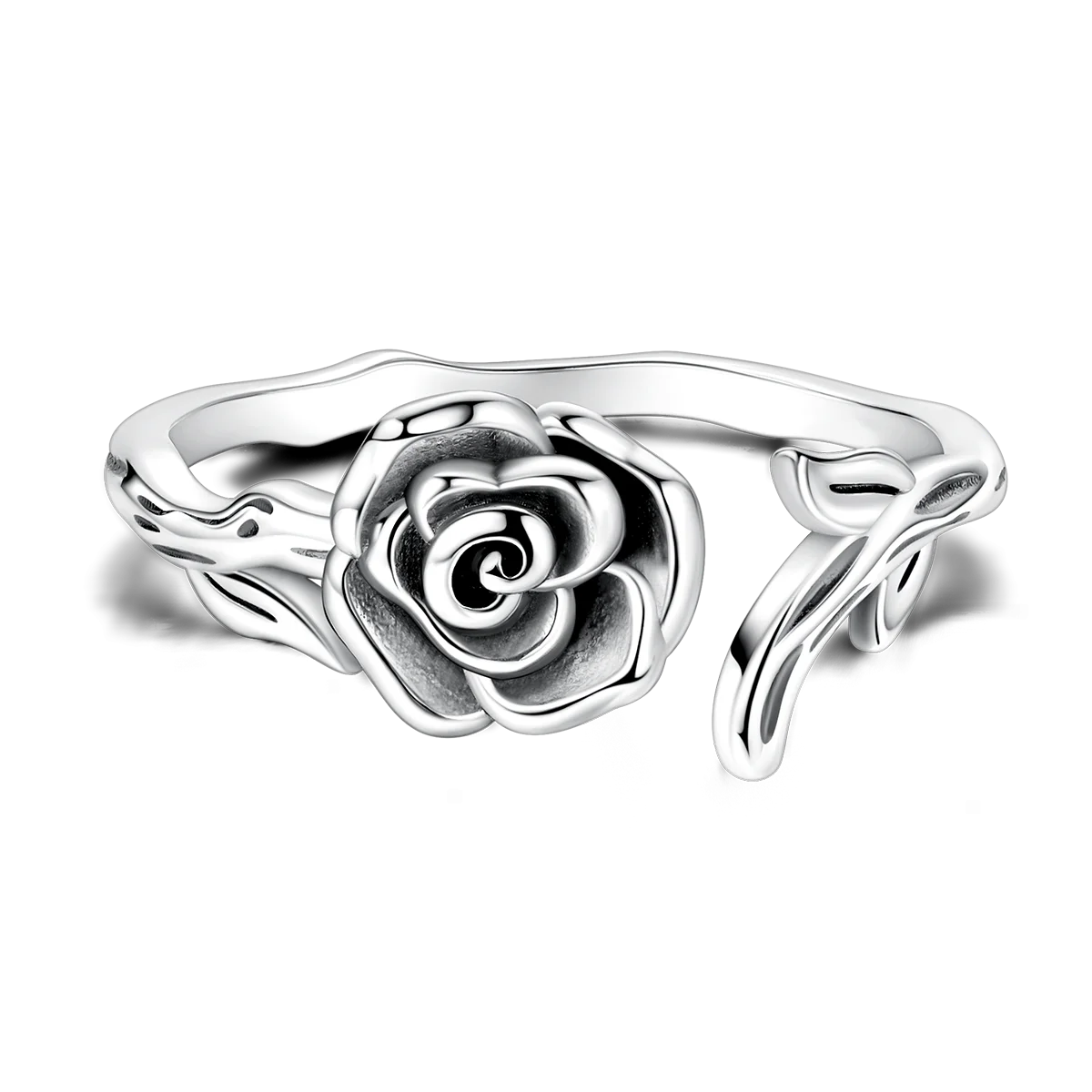 الأصلي 925 خاتم فضة للنساء الزفاف المشاركة حلقة مفتوحة مجوهرات نسائية