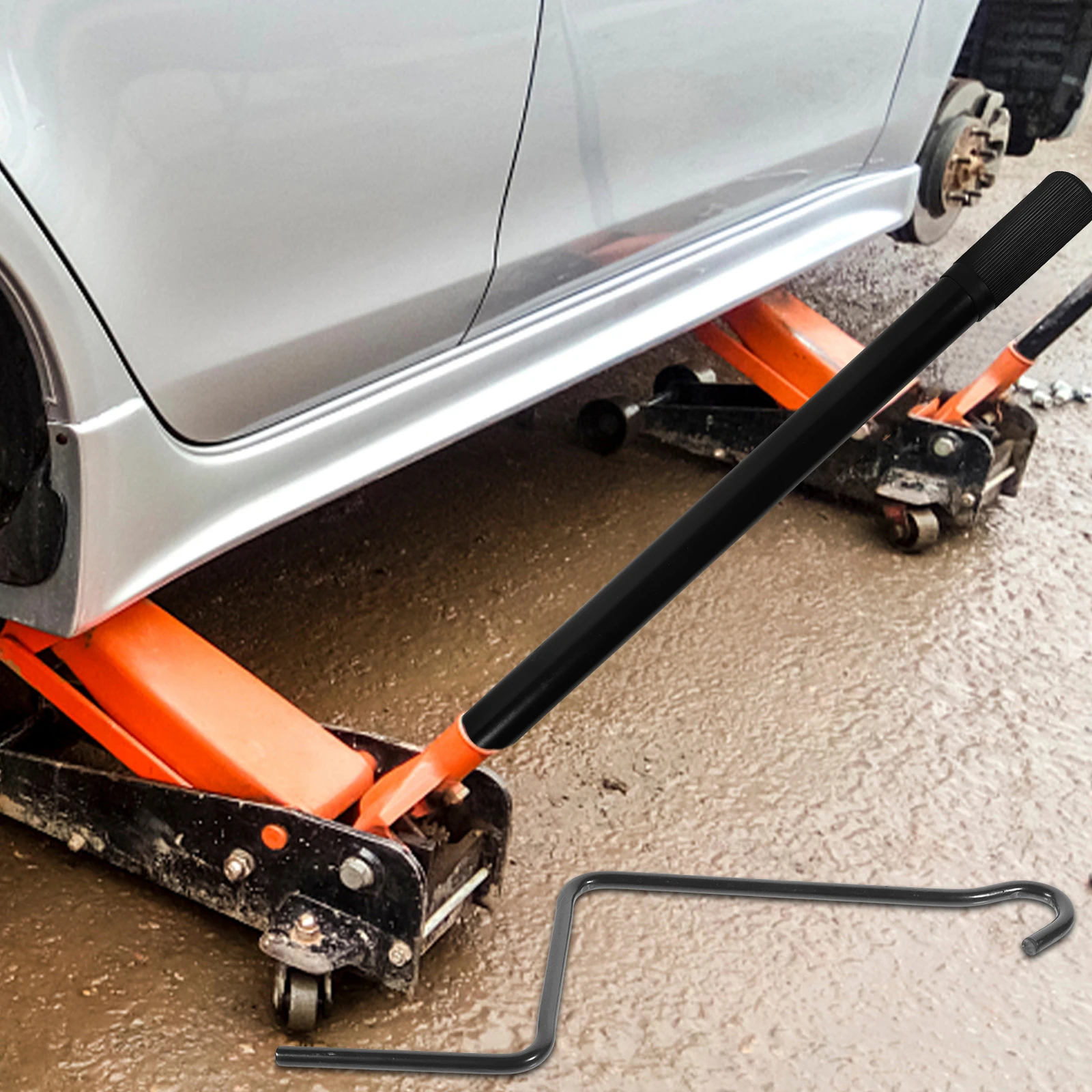 

Scissor Style Jack Crank Handle Heavy Duty Straight Arm for Car Truck Trailer Jack Lift Tools Accessories Tire Lifting Tools