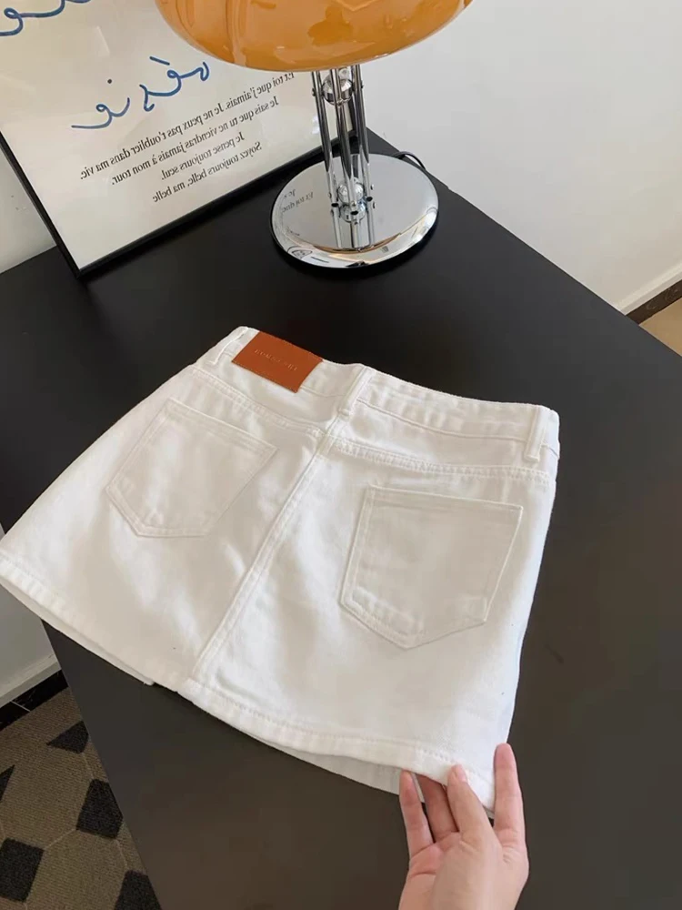 

Slimming High Waist Denim Skirt Women's A-Line Bodycon f-length Summer New Arrival Commute Sle Korean Version