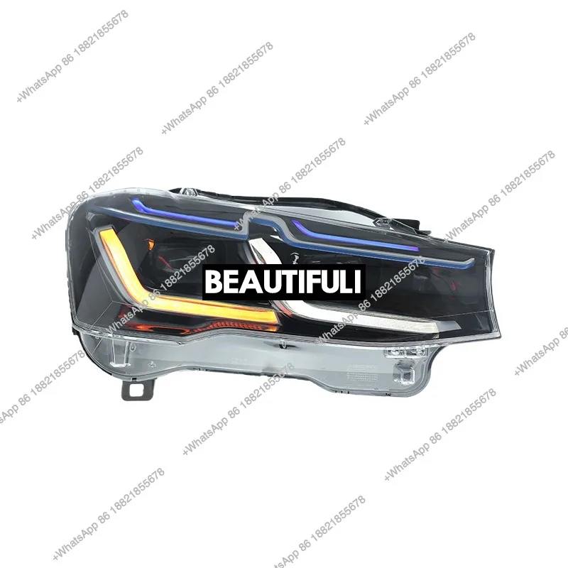 Suitable for 10-17   X3X4 Headlight Assembly F26F25 Modified LED Blue Eyebrow Daytime Running Light Turn signal
