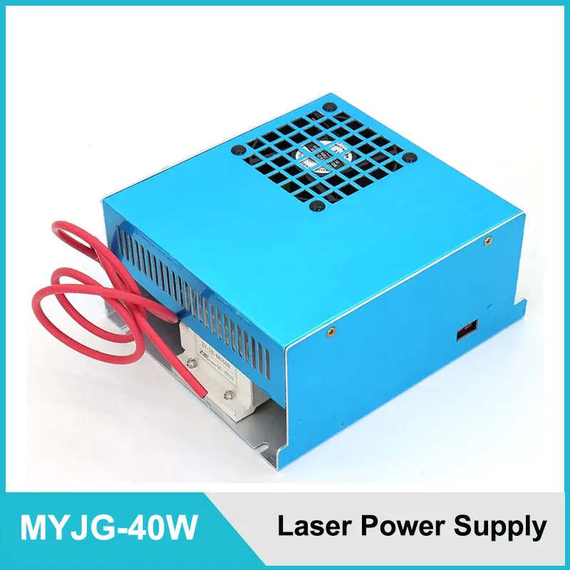 MYJG-40 alimentazione elettrica 40W 110V/220V del Laser di CO2 per la tagliatrice ad alta tensione dell'incisione della metropolitana del Laser di CO2